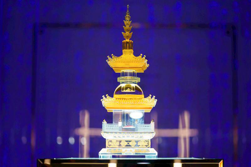 $!The sacred relics of the Buddha will be reverently enshrined at Ba Den Mountain for Buddhist followers and visitors to pay homage during the Vesak Grand Celebration. Photo courtesy of Sun World Ba Den Mountain.