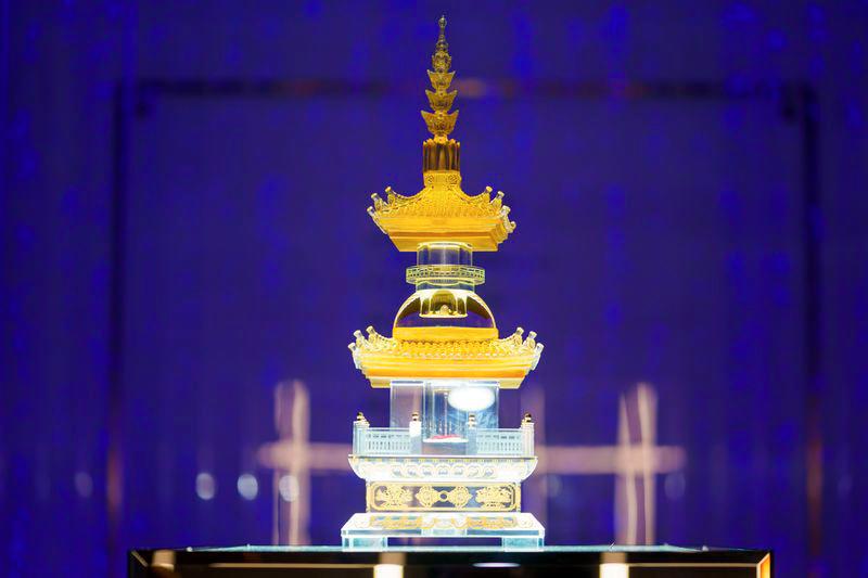 The sacred relics of the Buddha will be reverently enshrined at Ba Den Mountain for Buddhist followers and visitors to pay homage during the Vesak Grand Celebration. Photo courtesy of Sun World Ba Den Mountain. $!The sacred relics of the Buddha will be reverently enshrined at Ba Den Mountain for Buddhist followers and visitors to pay homage during the Vesak Grand Celebration. Photo courtesy of Sun World Ba Den Mountain.