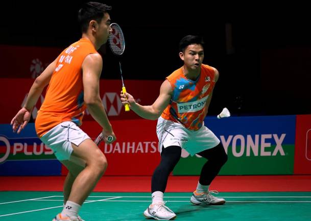 Top national men’s doubles pair, Goh Sze Fei-Nur Izzuddin Rumsani. - BERNAMApix