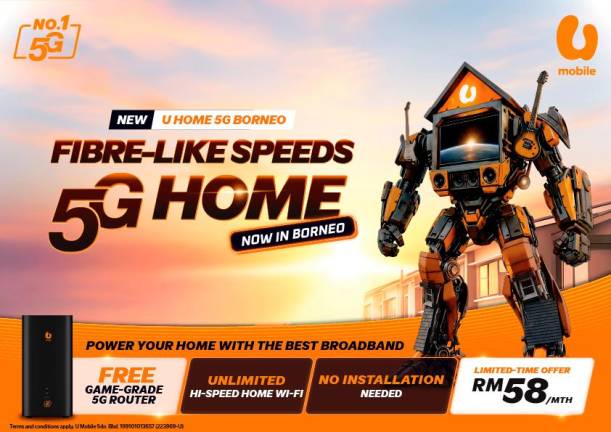 U Mobile launches U Home 5G Borneo, making high-speed broadband more accessible in East Coast at just RM58 monthly