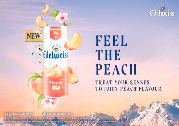 Experience fruity refreshment with Edelweiss Peach