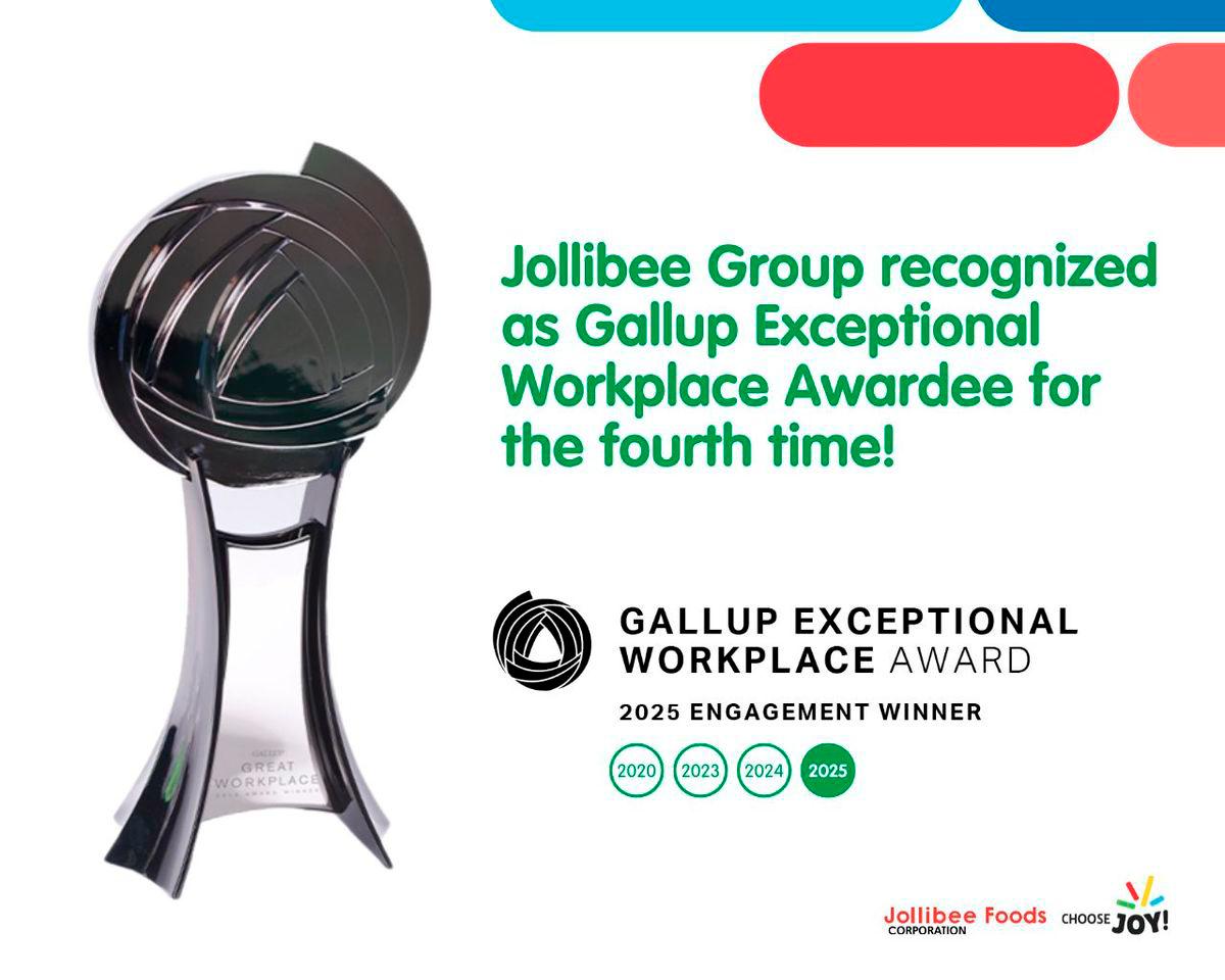 Jollibee Group remains the sole Philippine-based company to be recognized by the prestigious award