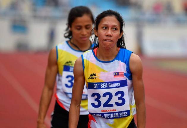 National women sprinter, Zaidatul Husniah Zulkifli. - BERNAMApix