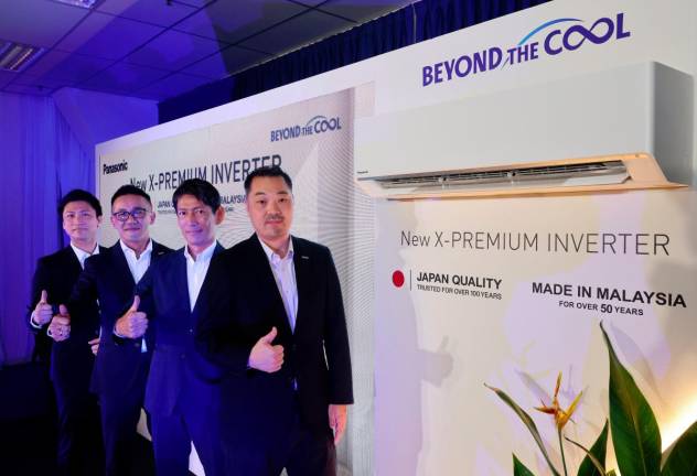 From left: PACMY general manager of CS department Tominaga Toru, chief sales and marketing officer Stephen Eric Khan, Nishi and Panasonic Appliances Air-Conditioning Malaysia (PAPAMY) managing director Daisuke Hara.