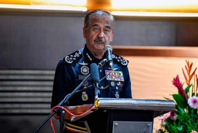 Inspector-General of Police, Tan Sri Razarudin Husain. - BERNAMApix