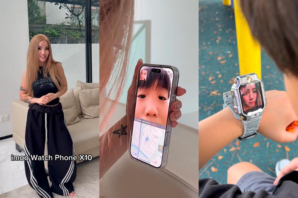 Naomi video calling her son, Kyzo, with the imoo Watch Phone X10.