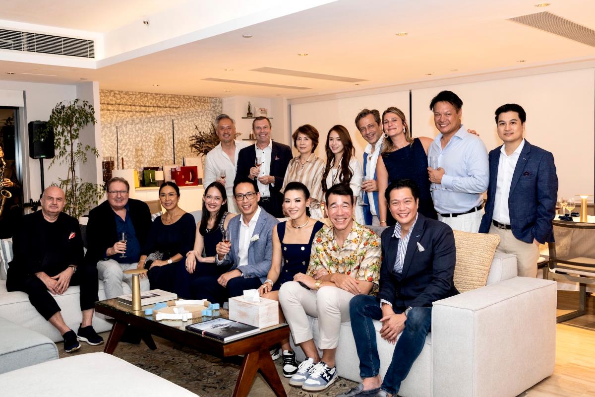 Chanond Ruangkritya (President &amp; CEO, Ananda Development), along with Melissa Chollasap (Managing Director, Porsche Design Tower Bangkok), and Jakrit Tejavanija (CEO, Anvinest) hosted an exclusive private dinner for Fraser Yacht VVIP clients to introduce Porsche Design Tower Bangkok to the Hong Kong market.