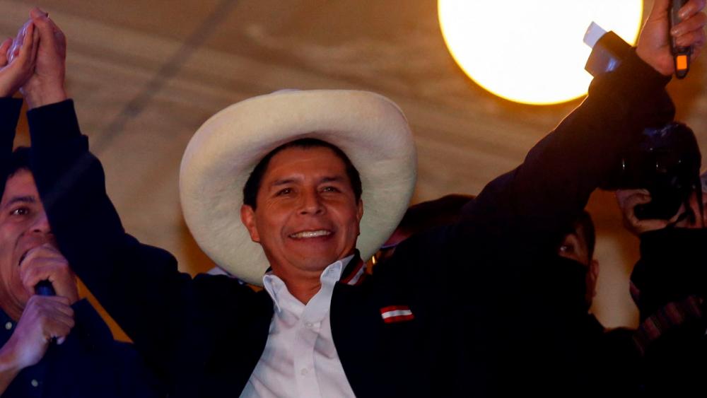 Rural school teacher Pedro Castillo on Monday became the first president of Peru with no ties to the elites. — AFP