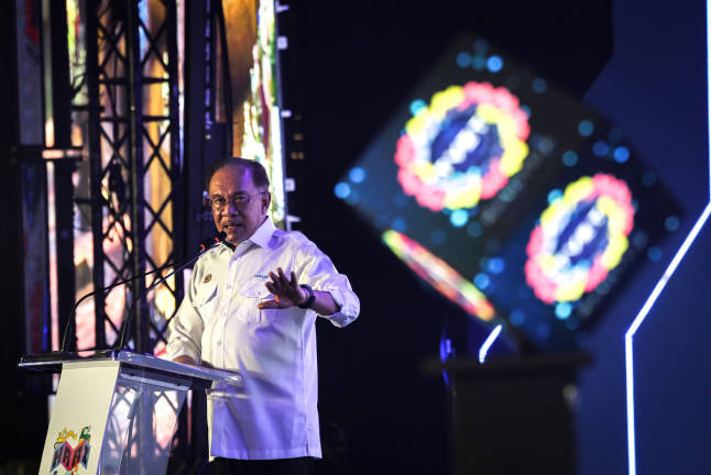 Prime Minister Datuk Seri Anwar Ibrahim during the National TVET Day 2025 celebration at the Melaka International Trade Centre (MITC), Ayer Keroh, here today. - BERNAMApix