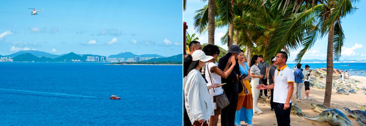 The international media team immersed itself in the colorful experience that the “cool island” of Hainan offered in summer. (Photo credit: Jing Chen)
