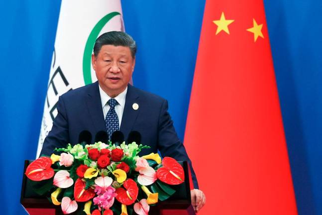 China's President Xi Jinping delivers a speech during the opening ceremony for the China-CELAC Forum ministerial meeting in Beijing, China May 13, 2025. -REUTERS