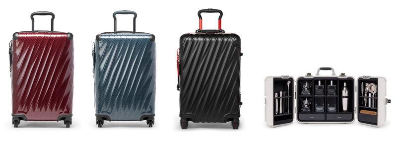 (L to R): 19 Degree Lite International 4-Wheeled Carry-On in Wine and Pavement, 19 Degree Aluminum International Carry-On in Black/Red and 19 Degree Aluminum Bar Set $!(L to R): 19 Degree Lite International 4-Wheeled Carry-On in Wine and Pavement, 19 Degree Aluminum International Carry-On in Black/Red and 19 Degree Aluminum Bar Set