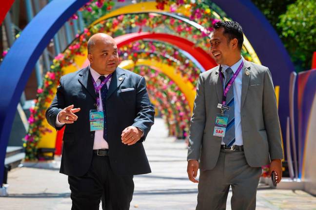 Head of Main Logistics Secretariat for ASEAN 2025, Raja Saifful Ridzuwan (left). - BERNAMApix