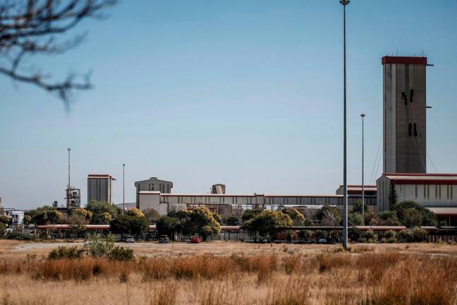 A general view of South Africa’s Sibanye Stillwater’s Kloof 7 sub-shaft where 260 employees are stuck underground in Westonaria on May 23, 2025. - AFPpix