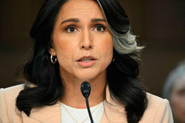 US intelligence chief Tulsi Gabbard. - AFPpix