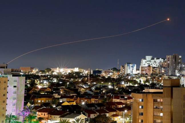 Israel’s Iron Dome anti-missile system intercepts a rocket launched from the Gaza Strip, as seen from Ashkelon, Israel, March 24, 2025. REUTERSpix