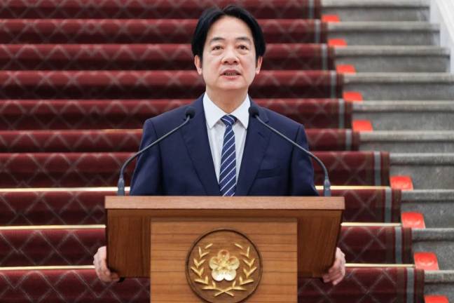 Taiwan’s President Lai Ching-te delivers an address to mark the first anniversary of his inauguration at the Presidential Office in Taipei on May 20, 2025. - AFPpix