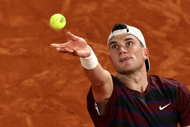 Britain’s Jack Draper in action during his second round match against France’s Gael Monfils. - REUTERSpix