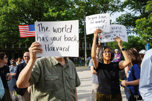 Conservative columnists have described the action to block Harvard University from enrolling international students as a disastrous and unnecessary politically motivated attack on higher education and a damaging blow to America’s soft power standing. – AFPpix