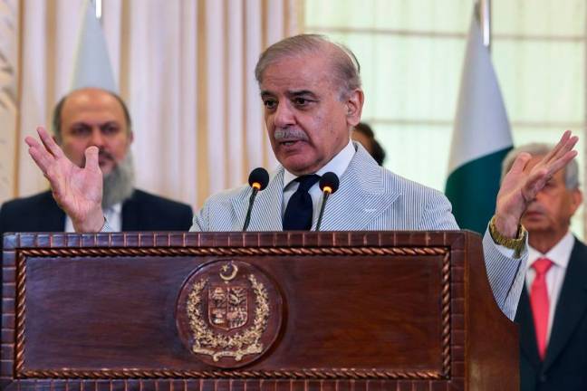 Pakistani Prime Minister, Shehbaz Sharif. - BERNAMApix