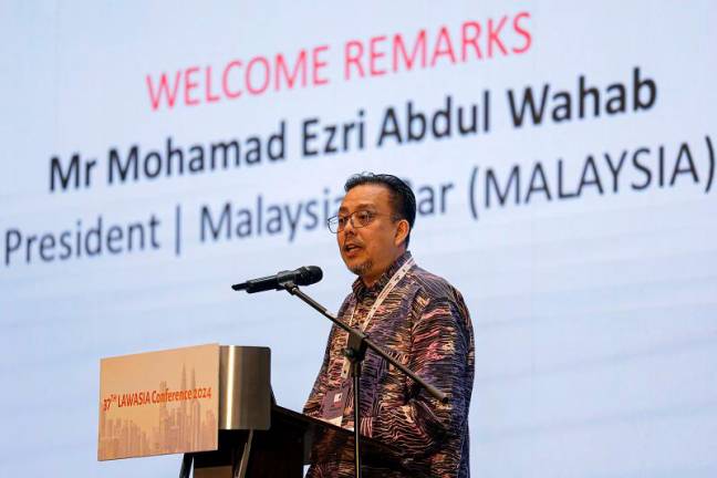 Malaysian Bar president, Mohamad Ezri Abdul Wahab. - BERNAMApix