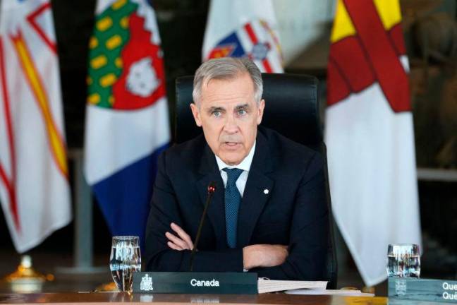 Canada’s Prime Minister Mark Carney speaks during the First Ministers Meeting in Ottawa, Canada on March 21, 2025. AFPpix