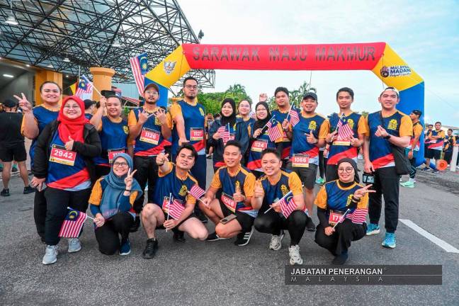 The KMJG 2025 convoy was among those participating in the Malaysia Day Run 2025 this morning which started at the Dewan Suarah Bintulu.- Pic courtesy Sarawak Information Department