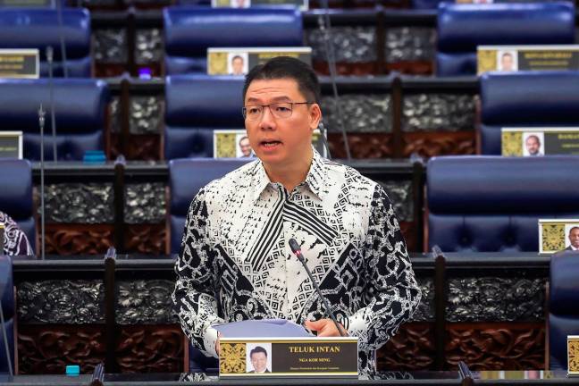 Housing and Local Government Minister Nga Kor Ming spoke during the Dewan Rakyat session at the Parliament today. - Bernama pic