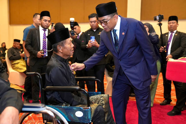Defence Minister Datuk Seri Mohamed Khaled Nordin at the Malaysia Service Medal Award Ceremony. (Credit - Khaled Nordin / Facebook)