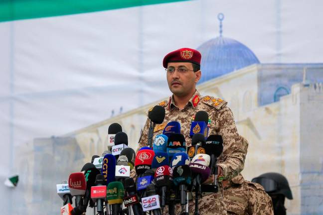 Military spokesman of Yemen's Huthi group, Yahya Saree. - Mohammed HUWAIS / AFP