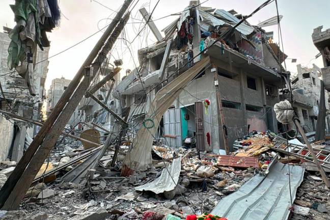 Rubble surrounds a home after it was hit in an Israeli strike on the Jabalia refugee camp in the northern Gaza Strip, on November 7, 2024. Israel's military has been conducting a sweeping air and ground assault in northern Gaza since October 6, 2024, particularly around Jabalia, Beit Lahia and Beit Hanoun, saying it aims to prevent Hamas regrouping. - AFPpix