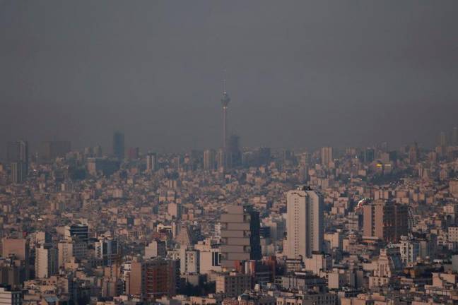 A general view of Tehran after several explosions were heard, in Tehran, Iran, October 26, 2024. - Majid Asgaripour/WANA (West Asia News Agency) via REUTERS