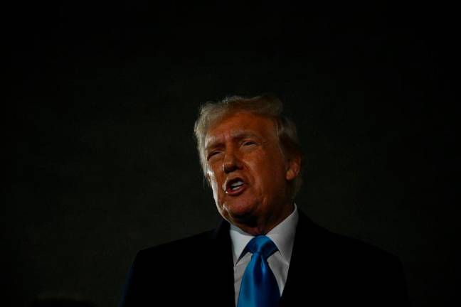 US President Donald Trump speaks to the press upon arrival at Joint Base Andrews in Maryland on February 2, 2025, as he returns to the White House from Florida. - Jim WATSON / AFP