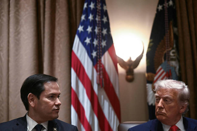 US President Donald Trump and Secretary of State Marco Rubio. - AFPpix