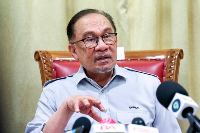 Perdana Menteri, Datuk Seri Anwar Ibrahim. - fotoBERNAMA