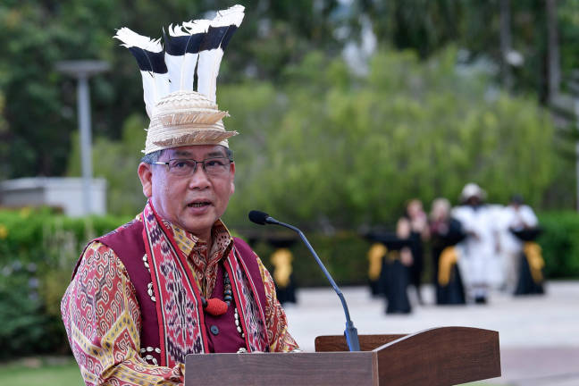Deputy Digital Minister Datuk Wilson Ugak Kumbong at the Gawai Kitai Ngiling Bidai 2025 celebration. - BERNAMA
