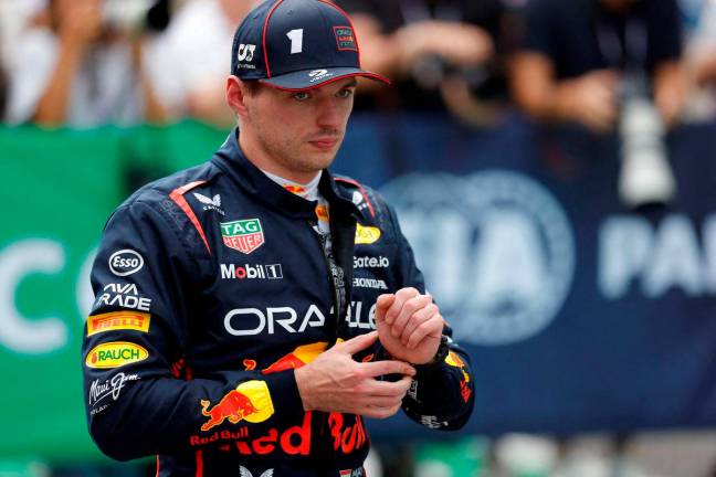 Max Verstappen reacts after qualifying in third place REUTERSpix