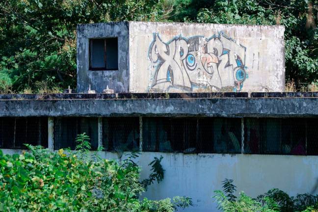 In this file picture taken in Dongducheon on September 24, 2024, a general view shows a building slated for demolition that was once a “monkey house”, a clinic for sex workers hired to serve US soldiers protecting Seoul from North Korea. - AFP