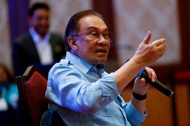 Prime Minister and PKR president, Datuk Seri Anwar Ibrahim. - BERNAMApix