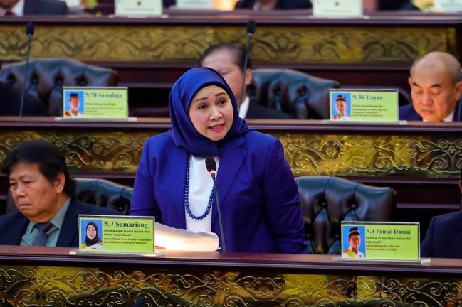Deputy Minister in the Sarawak Premier’s Department (Law, MA63 and State-Federal Relations), Datuk Sharifah Hasidah Sayeed Aman Ghazali. - BERNAMApix