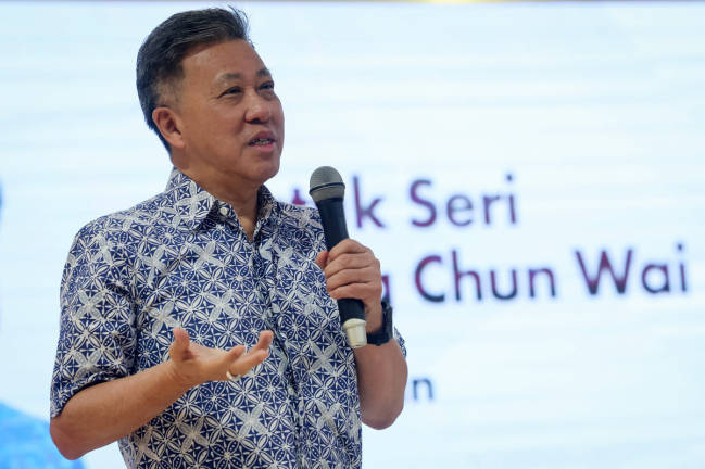 Malaysian National News Agency (Bernama) Chairman Datuk Seri Wong Chun Wai delivers speech at the launch ceremony of a brand-new 13-episode television series titled “Malaysia Book of Records 2025: Malaysia Luar Biasa” on June 13, 2025. - BERNAMA