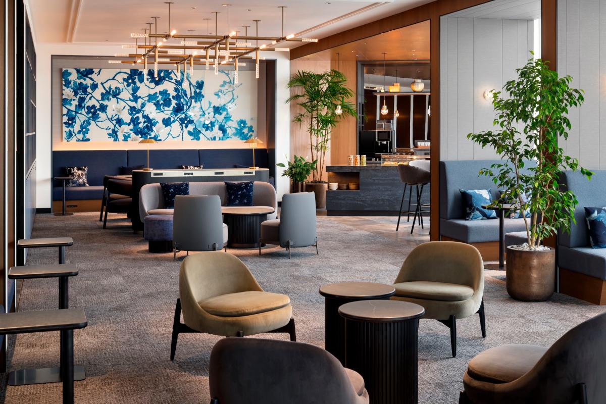 Main seating area of the Centurion Lounge at Haneda Airport