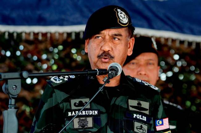 Inspector-General of Police, Tan Sri Razarudin Husain . - BERNAMAPIX