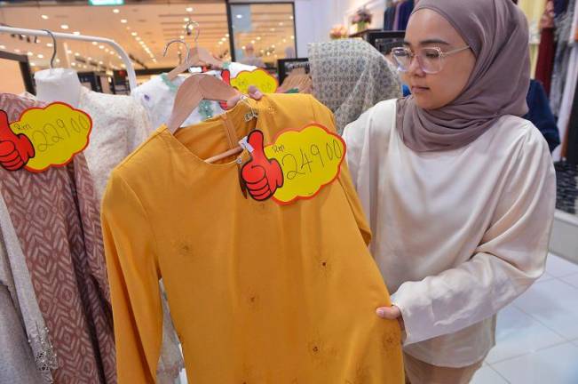 Nur Asyikin said on regular days, a baju kurung may cost about RM120 but during Ramadan and closer to Hari Raya, prices could increase by 10% to 20%. – MASRY CHE ANI/THESUN