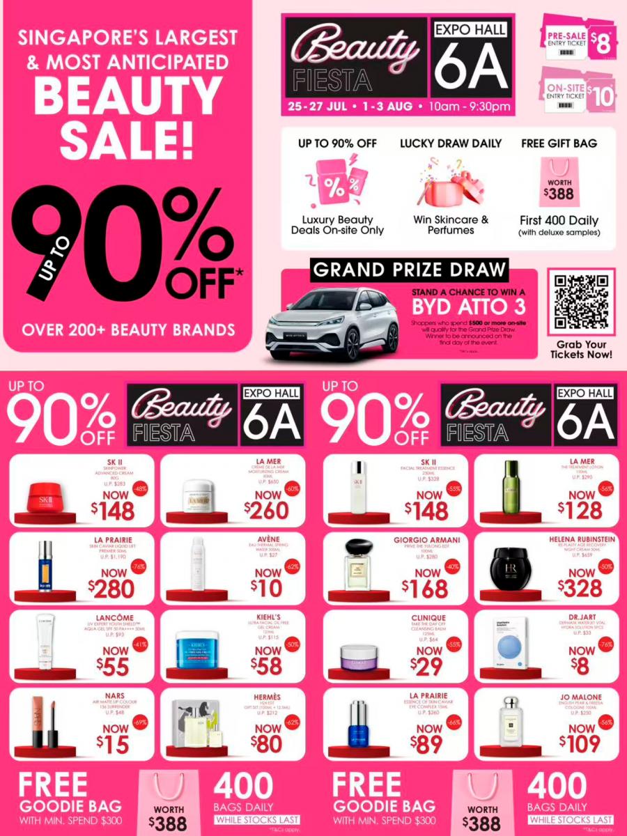 Singapore’s Biggest Beauty Sale Returns with $1 Deals, Rolex Prizes, and a BYD Electric Car Giveaway