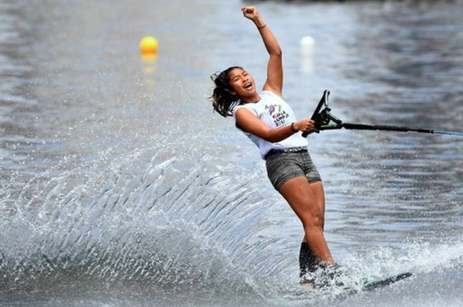 National waterski sensation Aaliyah Yoong Hanifah. - BERNAMA