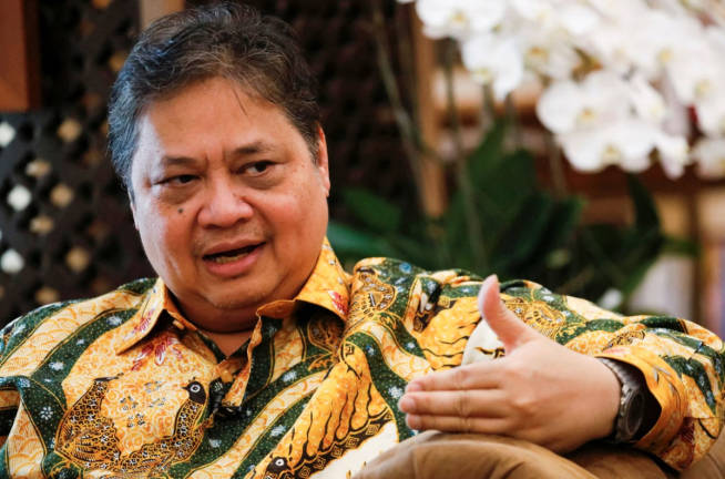 Indonesia’s Coordinating Minister for Economic Affairs Airlangga Hartarto. - REUTERS