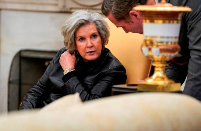 U.S. President Donald Trump’s Chief of Staff Susie Wiles looks on, at the White House, in Washington, U.S. February 3, 2025. - REUTERSpix