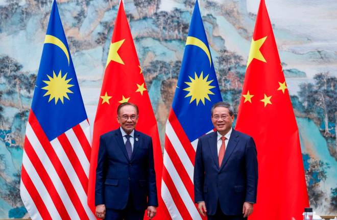Prime Minister Datuk Seri Anwar Ibrahim and Chinese Premier Li Qiang - BERNAMApix