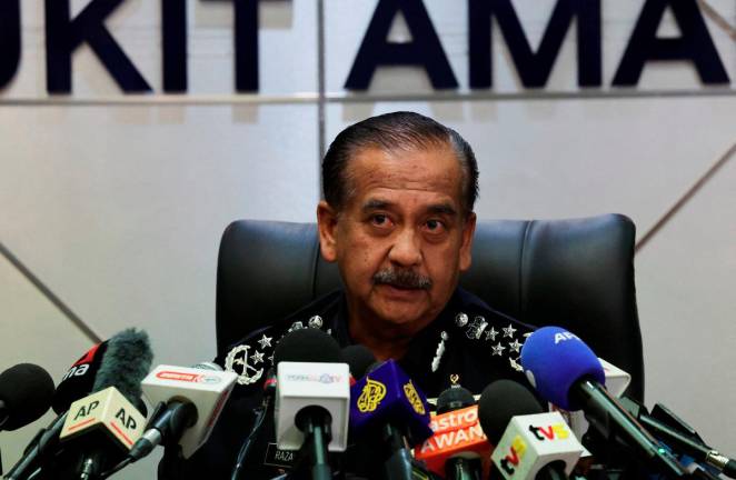Inspector-General of Police Tan Sri Razarudin Husain. - BERNAMApix